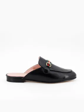 Mules Saint Tropez cinta coy negro