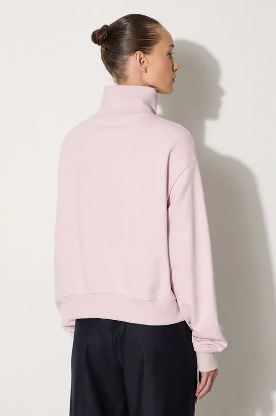 New Balance cotton sweatshirt women's pink color