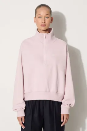 New Balance cotton sweatshirt women's pink color