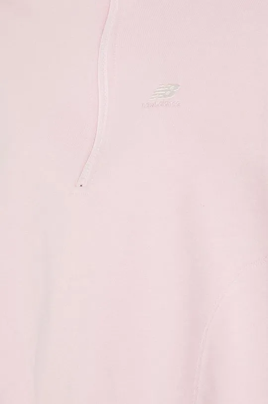 New Balance cotton sweatshirt women's pink color