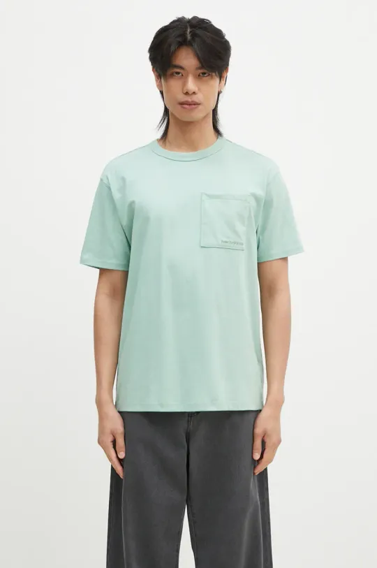 New Balance cotton t-shirt green color