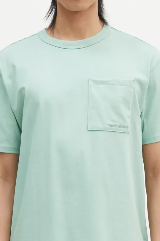 New Balance cotton t-shirt green color