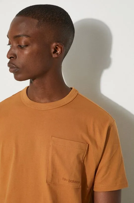 New Balance cotton t-shirt orange color