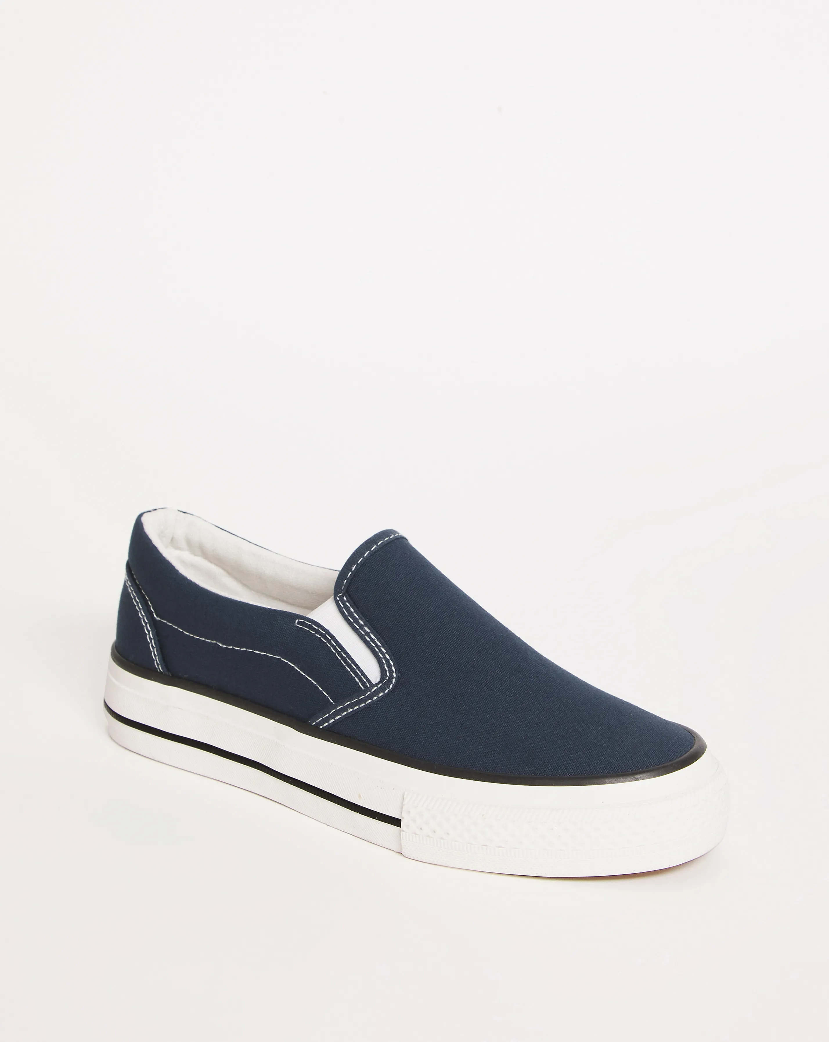 Nielson Slip On Chunky Sole Trainers Wide E Fit | Simply Be