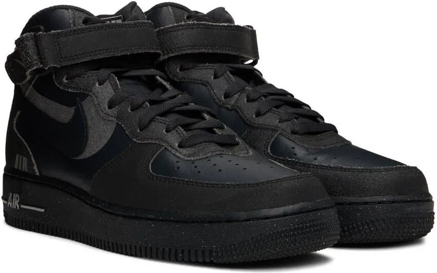 Nike Black Air Force 1 Mid '07 Sneakers