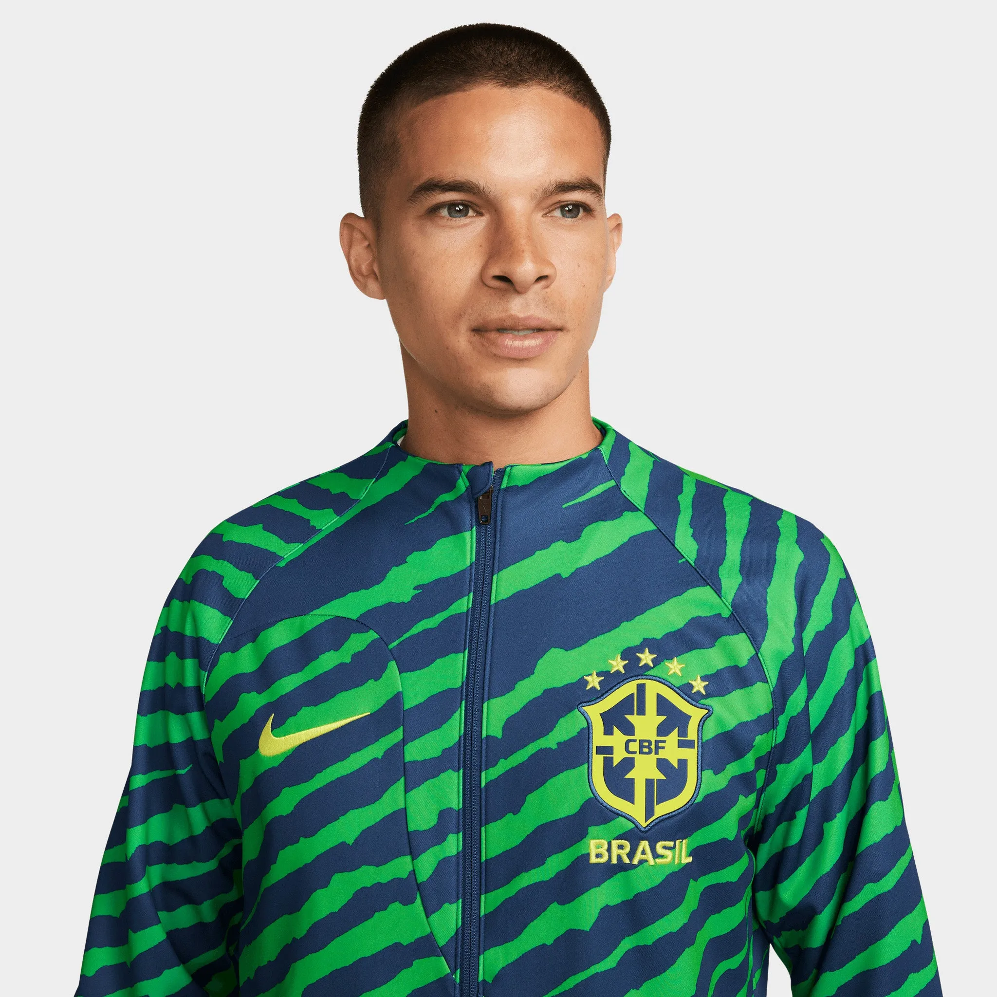 Nike Confederation Brazilian Football Academy Pro Anthem Dri-FIT Jacket Coastal Blue / Dynamic Blue