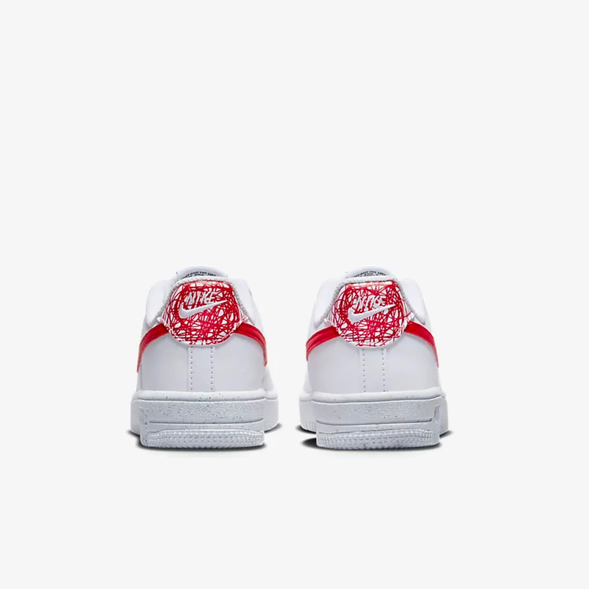 Nike Kids' Air Force 1 Crater White/Red (PS)