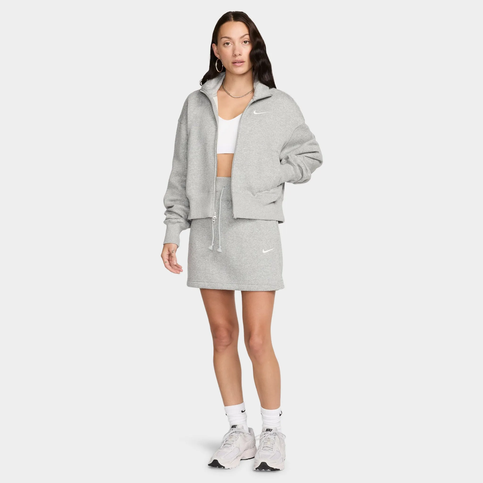 Nike Sportswear Women's Oversized Track Jacket Dark Grey Heather / Sail