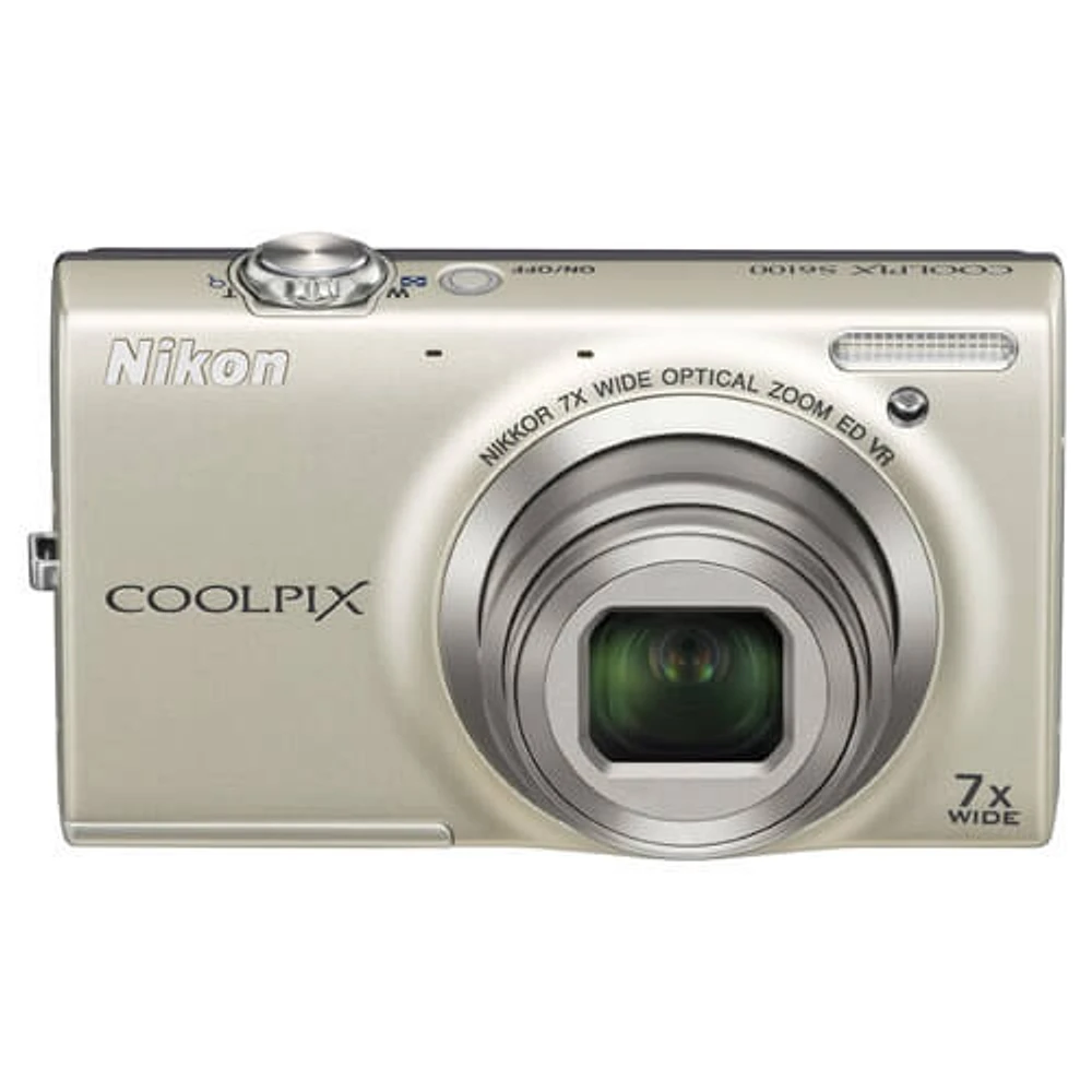 Nikon S6100SL COOLPIX 16.0 Megapixel 24-100mm Optical Zoom Digital Camera - OPEN BOX | Electronic Express