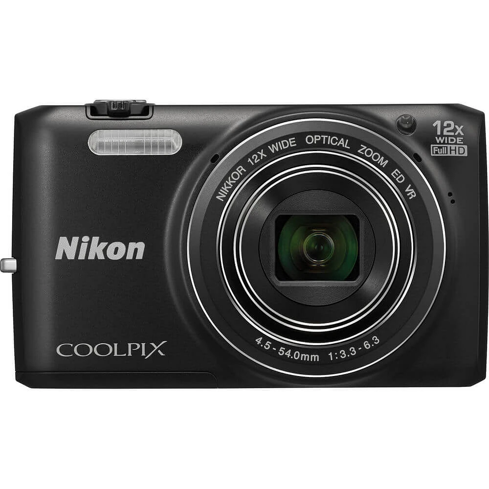 Nikon S6800BK COOLPIX S6800 16MP 12x Zoom Black Wi-Fi Digital Camera - OPEN BOX | Electronic Express