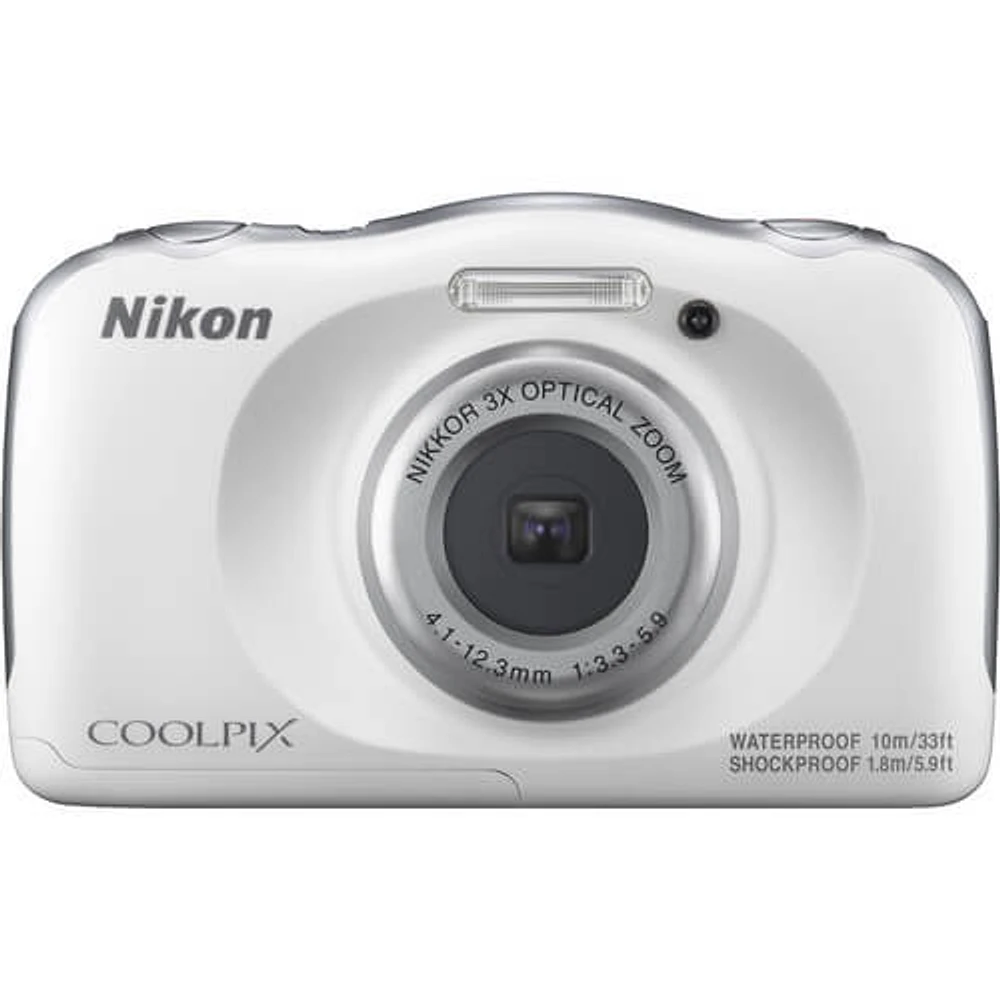 Nikon W100WH-OBX COOLPIX 13.2MP Compact Digital Camera - White | Electronic Express