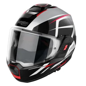 Nolan N120-1 Nightlife Helmet - White/Black/Red