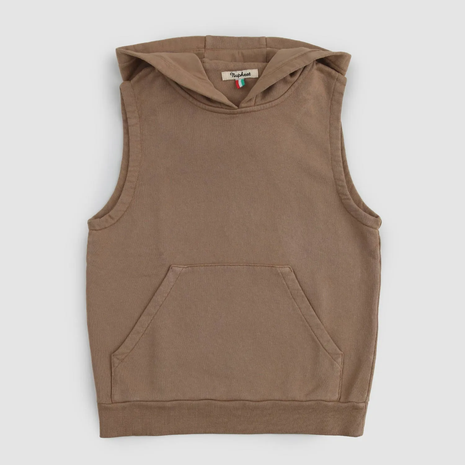 Nupkeet Boy's Brown Vest Sweatshirt