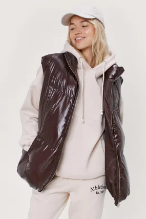 Oversized High Shine Padded Vest