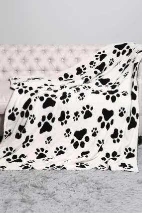 Paw Patterned Reversible Blanket