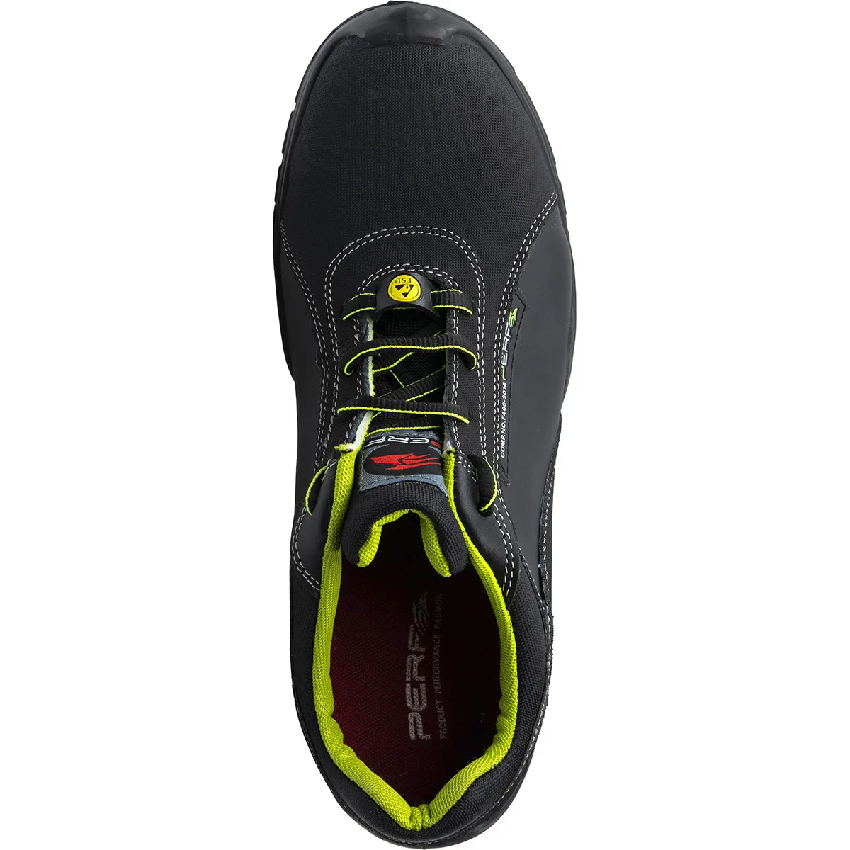 Perf Endurance Black/Green S3 ESD Safety Trainers 12