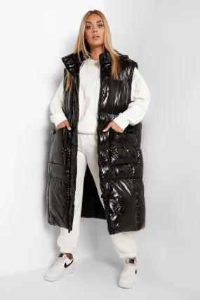 Plus Oversized High Shine Vest