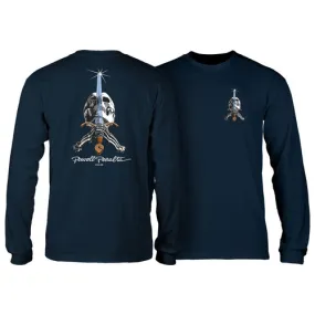 Powell Peralta Skateboards Longsleeve Shirt Skull and Sword Navy