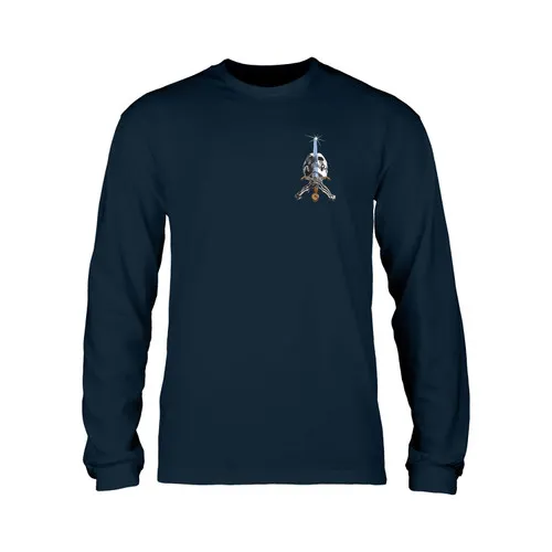 Powell Peralta Skateboards Longsleeve Shirt Skull and Sword Navy