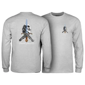 Powell Peralta Skateboards Longsleeve Shirt Skull and Sword Sport Grey