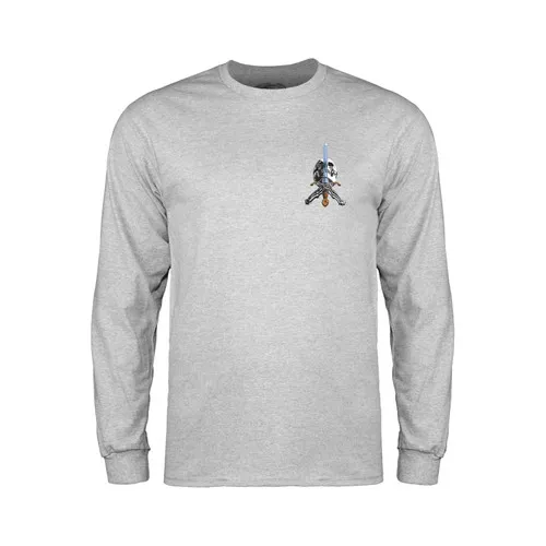 Powell Peralta Skateboards Longsleeve Shirt Skull and Sword Sport Grey