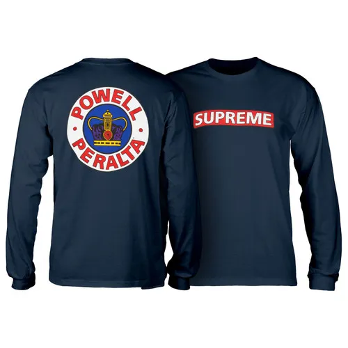 Powell Peralta Skateboards Longsleeve Shirt Supreme Navy