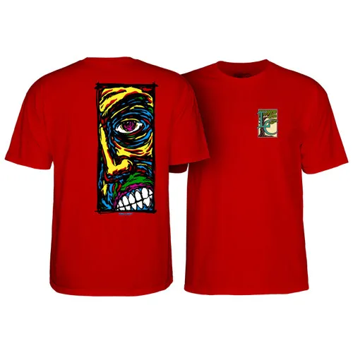 Powell Peralta Skateboards Shirt Lance Conklin Face Red