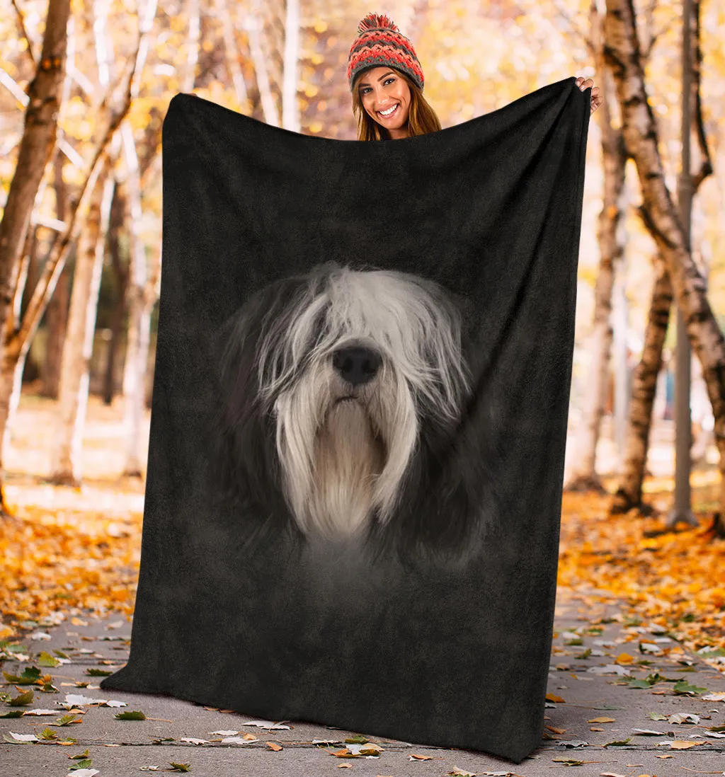 Premium Blanket Polish Lowland Sheepdog Face Hair