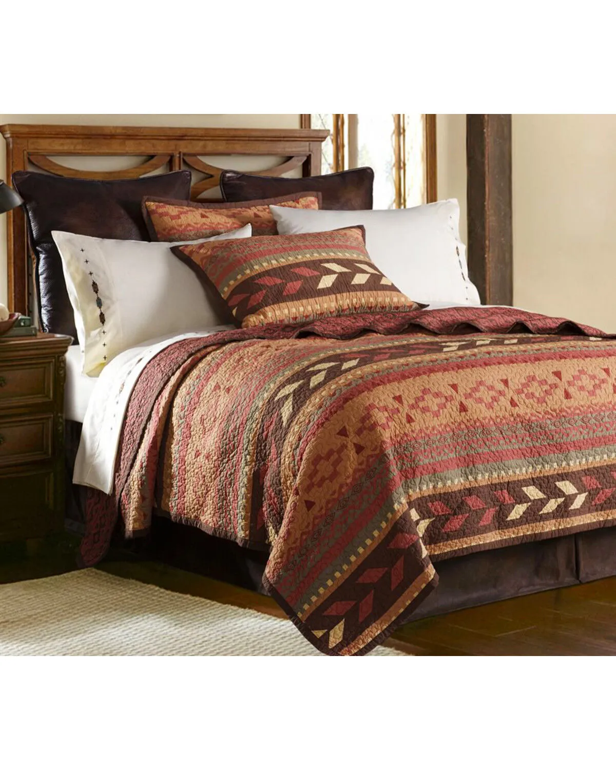 Product Name:  HiEnd Accents 3-Piece Broken Arrow Full/Queen Quilt Set