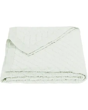 Product Name:  HiEnd Accents Diamond Pattern Seafoam Linen Full/Queen Quilt