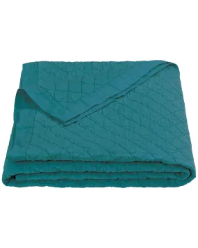 Product Name:  HiEnd Accents Diamond Pattern Turquoise Linen Full/Queen Quilt