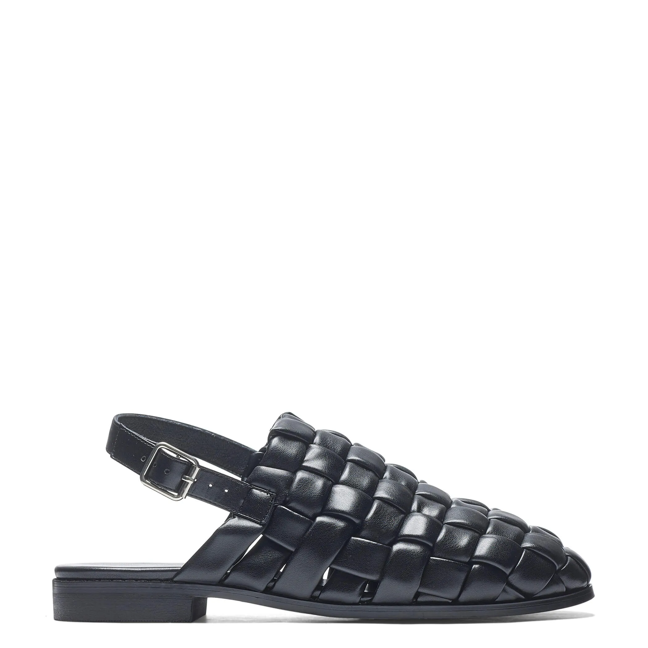 Provence Men's Weaved Slingback Sandals - Black