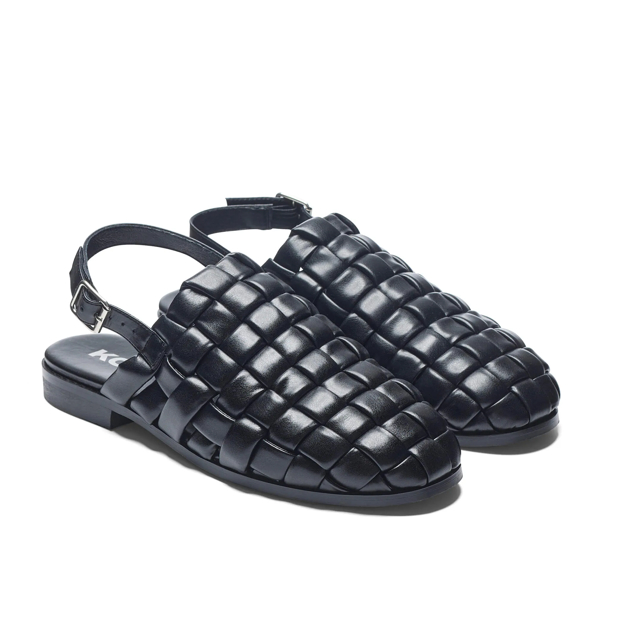 Provence Men's Weaved Slingback Sandals - Black