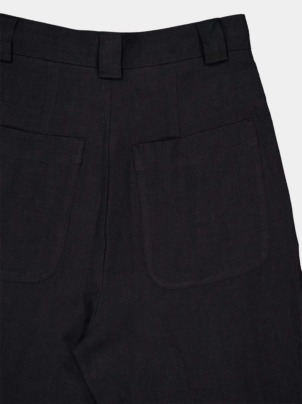 Rebetiko Linen-Blend Wide-Leg Pants