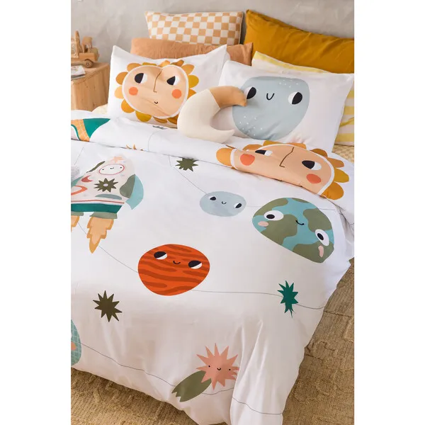 Rookie Humans Duvet And Pillowcase Full Bedding Set, Space Explorer