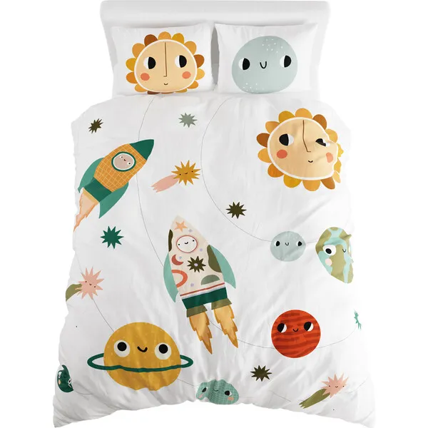 Rookie Humans Duvet And Pillowcase Full Bedding Set, Space Explorer