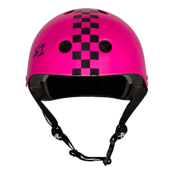 S1 Lifer Helmet Pink Gloss/Black Checkers - Certified