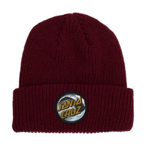 Santa Cruz Skateboards Beanie Wave Dot Maroon