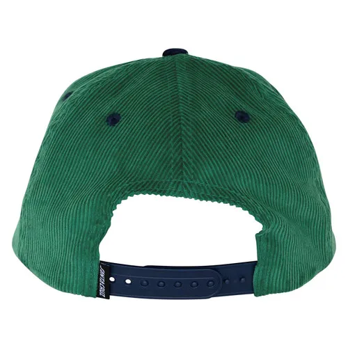 Santa Cruz Skateboards Hat Scratched Snapback Green/Navy