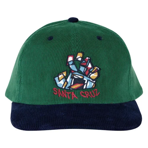 Santa Cruz Skateboards Hat Scratched Snapback Green/Navy