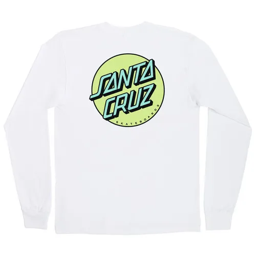 Santa Cruz Skateboards Longsleeve Shirt Other Dot White/Lime