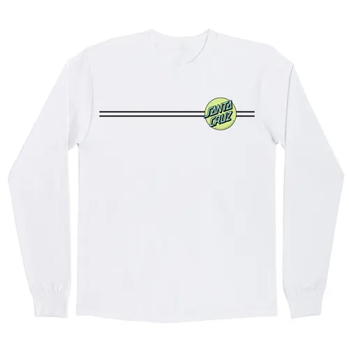 Santa Cruz Skateboards Longsleeve Shirt Other Dot White/Lime