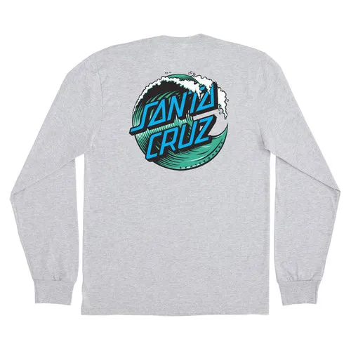 Santa Cruz Skateboards Longsleeve Shirt Wave Dot Ash