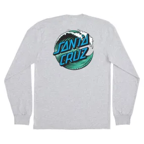 Santa Cruz Skateboards Longsleeve Shirt Wave Dot Ash