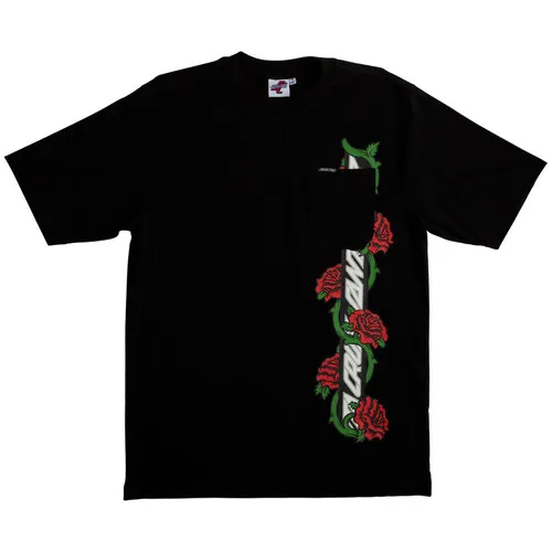 Santa Cruz Skateboards Shirt Dressen Roses Vine Black