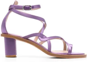 Scarosso Patty scrappy silk sandals Purple