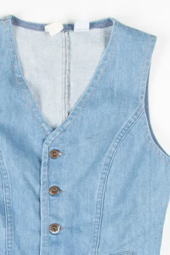 Short Light Denim Vest