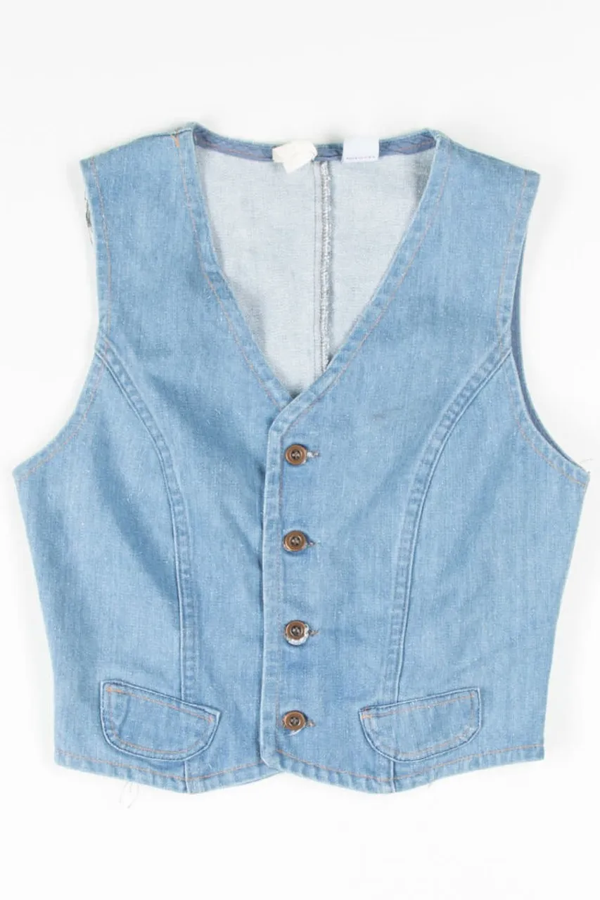 Short Light Denim Vest