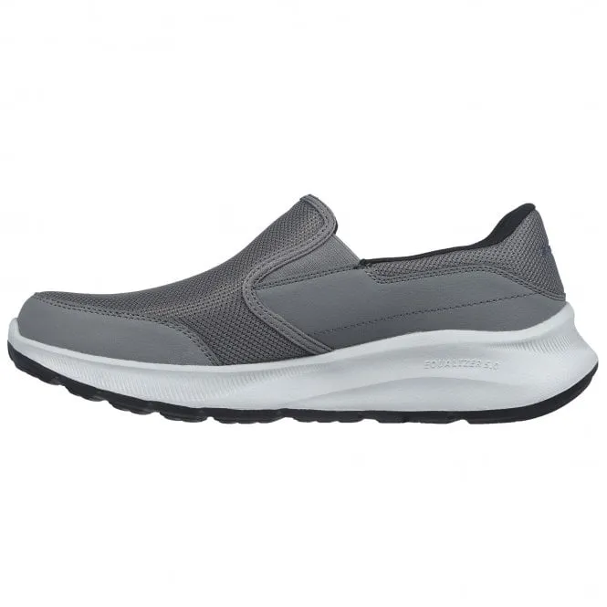 Skechers  Mens Equalizer 5.0 - Persistable Charcoal Slip-On Trainers 232515 CHAR