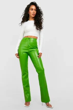 Slim Leg Faux Leather Pants